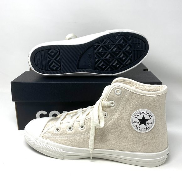 Converse Chuck Taylor Shoes Women’s AS High Top Egret Canvas Sneakers 669307C - Picture 5 of 9